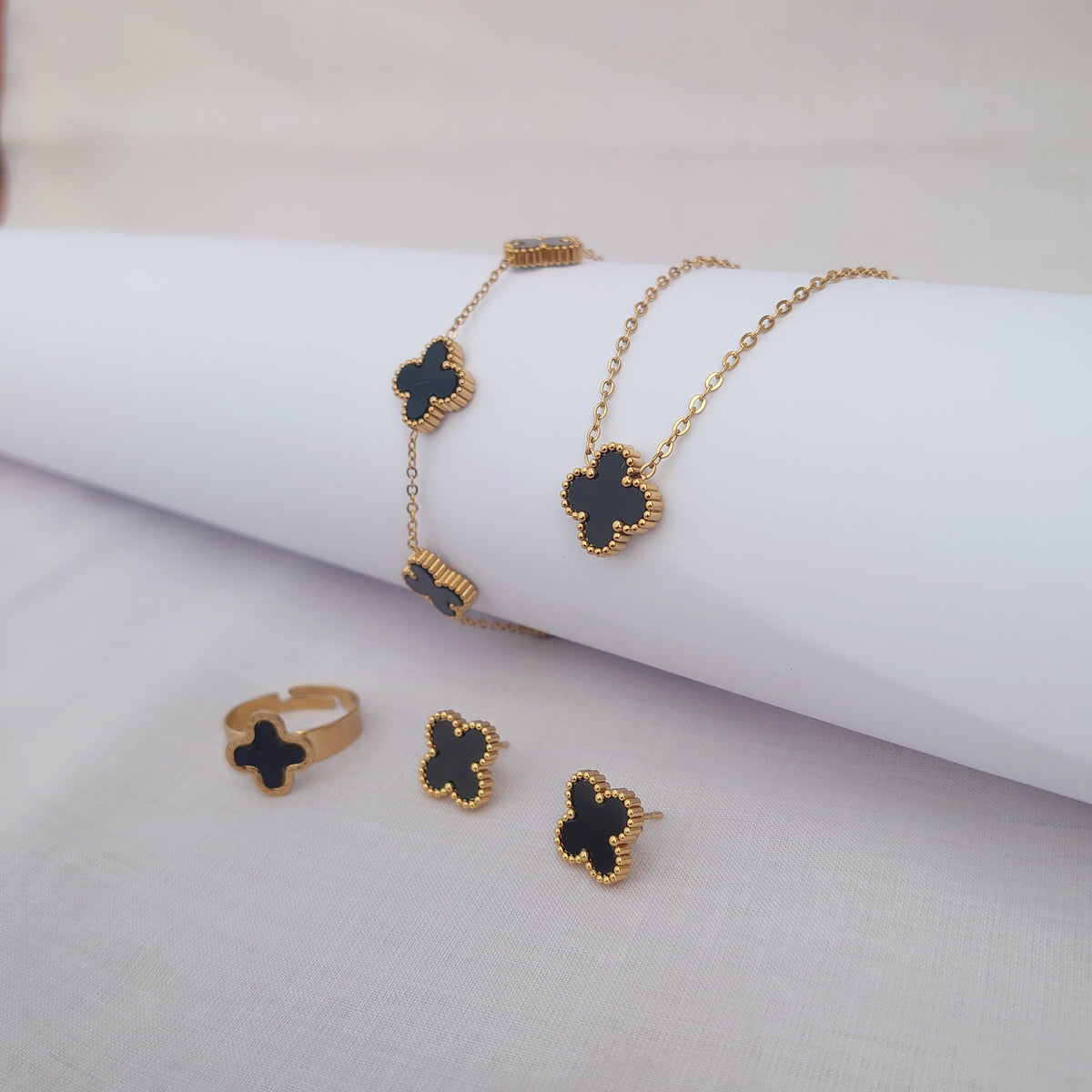 Stainless Steel Black Clover Set