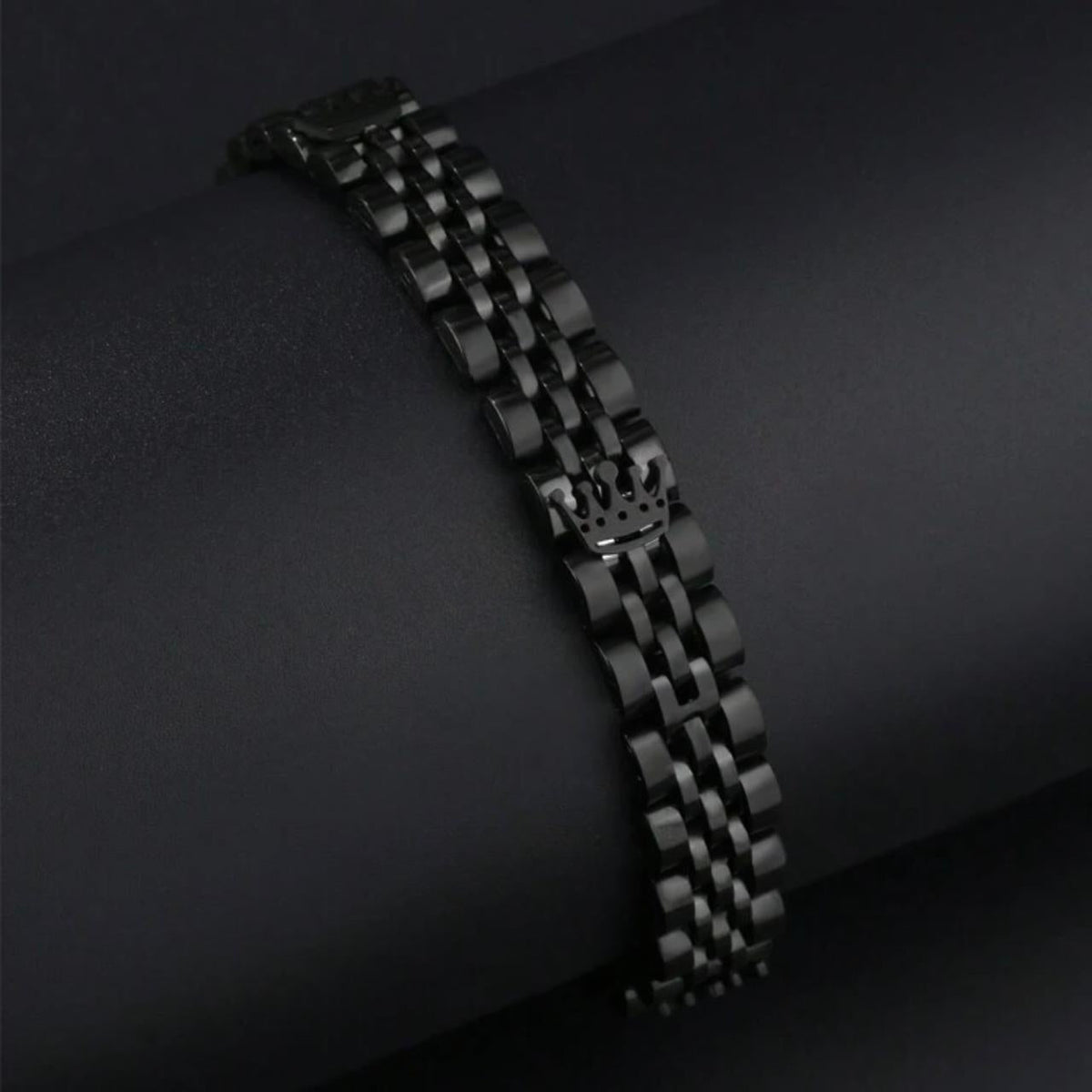 Premium Crown Jubilee Bracelet for Men (Black)